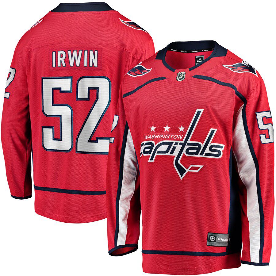 Men Washington Capitals #52 Matt Irwin Fanatics Branded Red Home Breakaway Player NHL Jersey